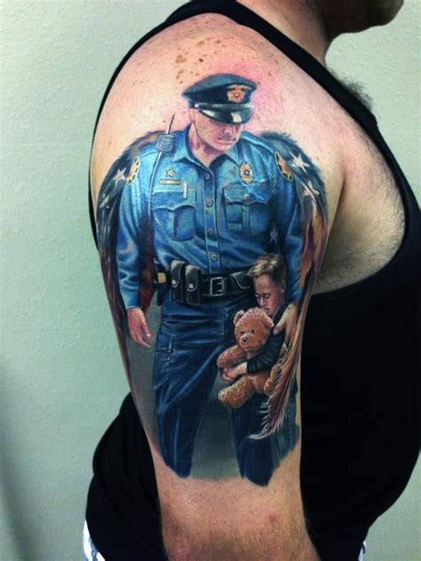 police warrior tattoos|tattoos for police officers.